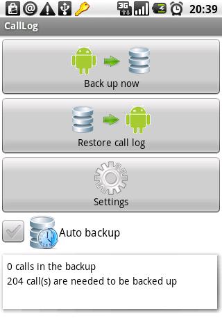 CallLog backup