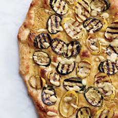 Hummus and Grilled-Zucchini Pizzas