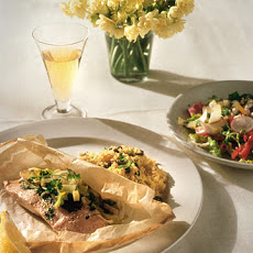 Salmon and Leeks Baked in Parchment
