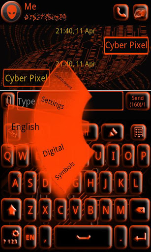 GO Keyboard Orange Tech