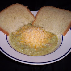 Creamy Broccoli and Ham Soup With Cheese