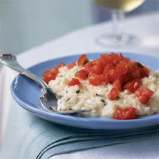 Lemon-Basil Risotto with Tomato Topping