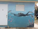 Harpoon Diver Mural