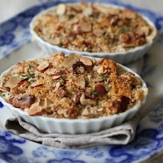 Creamy Hot Clam Dip with a Toasted Herbed-Almond Crust