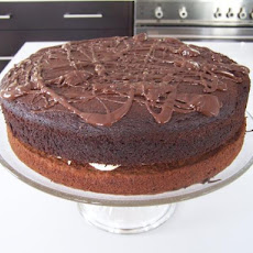 Banana Chocolate Fudge Layer Cake (Light)