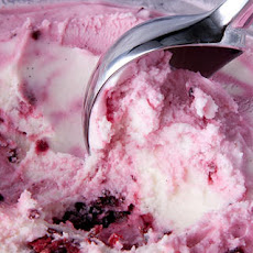 The Easiest Frozen Yogurt with a Blackberry Swirl Recipe
