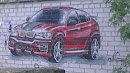Red Sport Car Mural