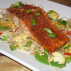 Spicy Salmon With Warm Maple Glaze
