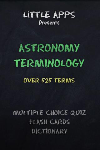 ASTRONOMY TERMINOLOGY QUIZ