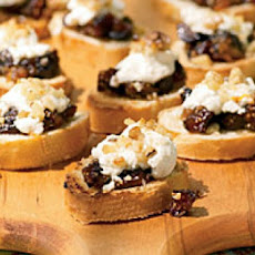 Warm Goat Cheese Toasts with Rosemary, Walnuts, and Honey