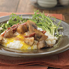 McEwen & Sons Grits with Poached Eggs and Country Ham