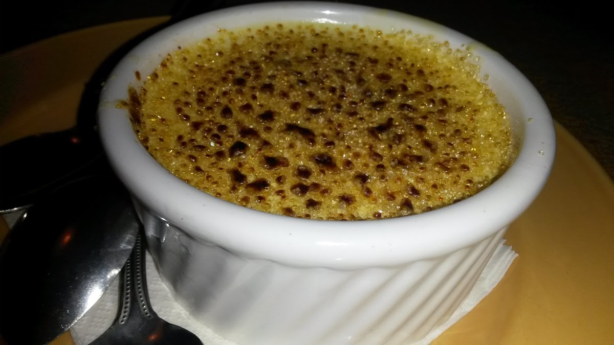 GF creme brulee (looks burnt but wasn't...it was actually cold which I wasn't expecting)