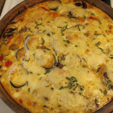Roasted Vegetable and Gruyere Quiche