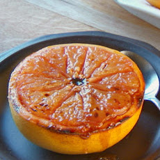 Broiled Grapefruit Halves Topped with Brown Sugar