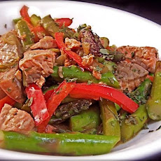Salmon and Asparagus Stir Fry