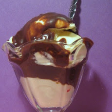 Easy Homemade Peanut Butter  or Chocolate Magic Shell Topping