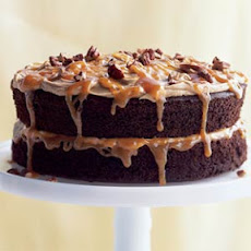 Double-Caramel Turtle Cake