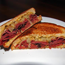 Pastrami and Pickle Pan-Fried Sandwich