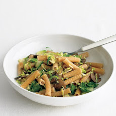 Whole-Wheat Pasta with Brussels Sprouts and Mushrooms