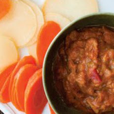 Garlicky Eggplant and Tomato Spread (Mirza Ghasemi) from 'The New Persian Kitchen'