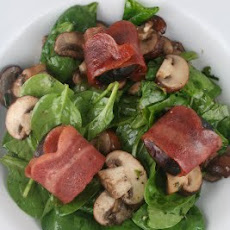 Spinach Salad with Bacon Wrapped Figs, Roasted Mushrooms, and Grilled Queso Blanco