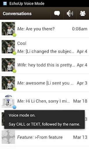 echoup-messenger for android screenshot