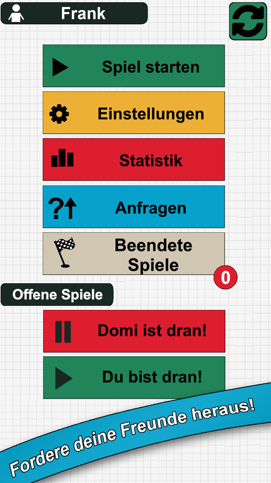Android application Galgenmännchen Duell screenshort