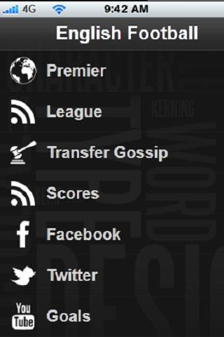 English Football Fan App