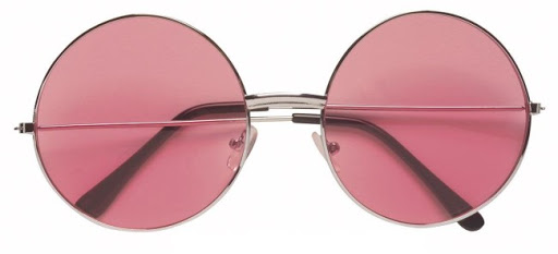Gafas hippie rosas