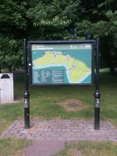 Glasgow Green Sign At Arcadia Street 