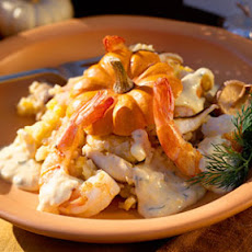 Pumpkin Risotto with Shrimp