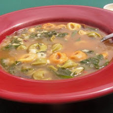 Spinach-Tomato Tortellini Soup