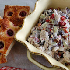 Red Walnuts+ Red Grape Chicken Salad on Grape Focaccia