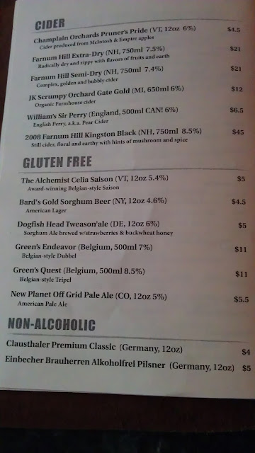 beer menu