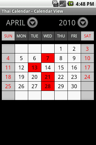 Thai Calendar