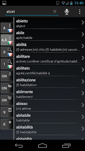 Dictionary French Italian