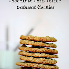 Chocolate Chip Toffee Oatmeal Cookies