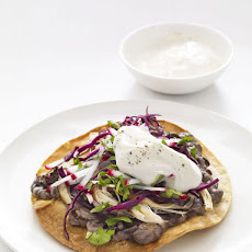 Chicken and Black Bean Tostadas