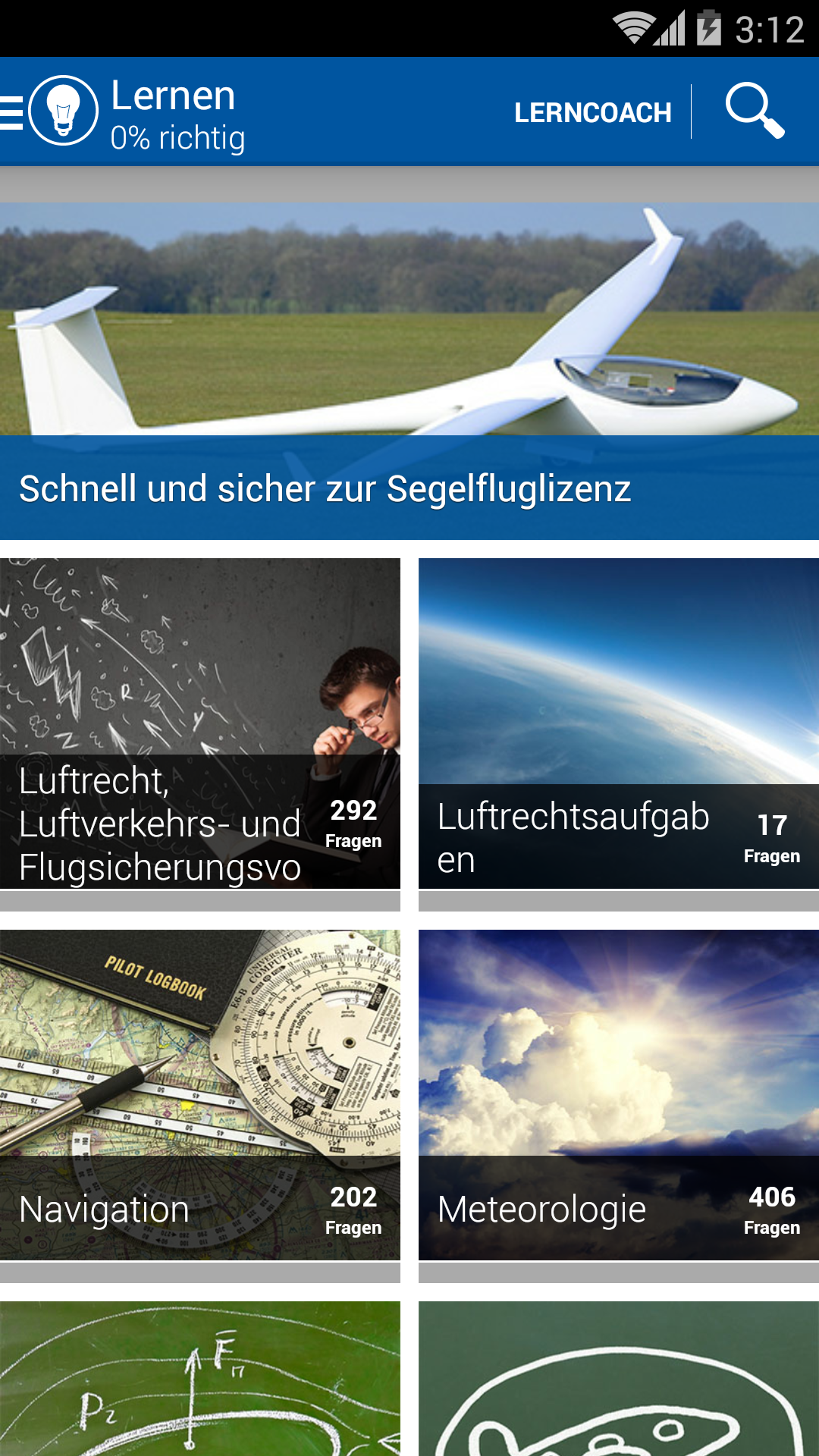 Android application iPilot Segelfluglizenz GPL screenshort