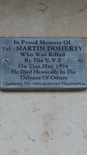 Martin Doherty Memorial Plaque