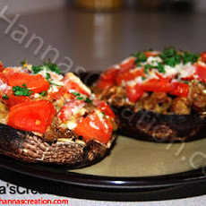 Stuffed portobello mushroom