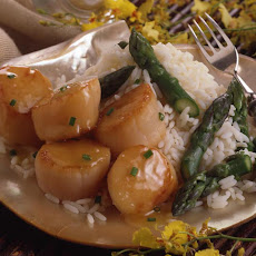 Champagne Scallops & Asparagus