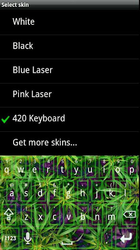 420 Weed Keyboard Skin Theme