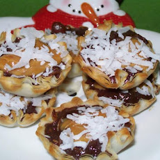 Chocolate Caramel Coconut Tarts