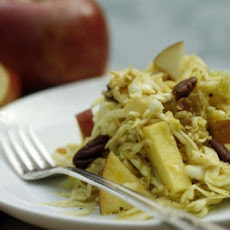 Apple and cabbage salad with apple molasses dressing