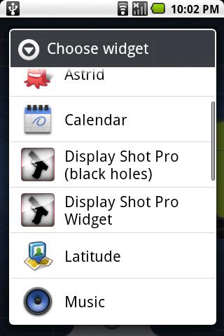 Display Shot Widget