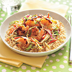Honey-Ginger Shrimp and Slaw with Couscous