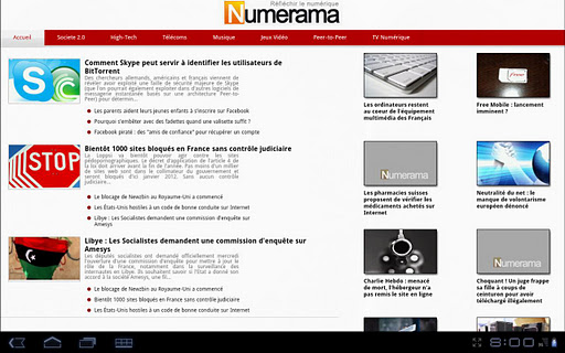 Numerama pour tablettes