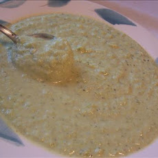 Creamy Brussels Sprouts and Cheese Soup
