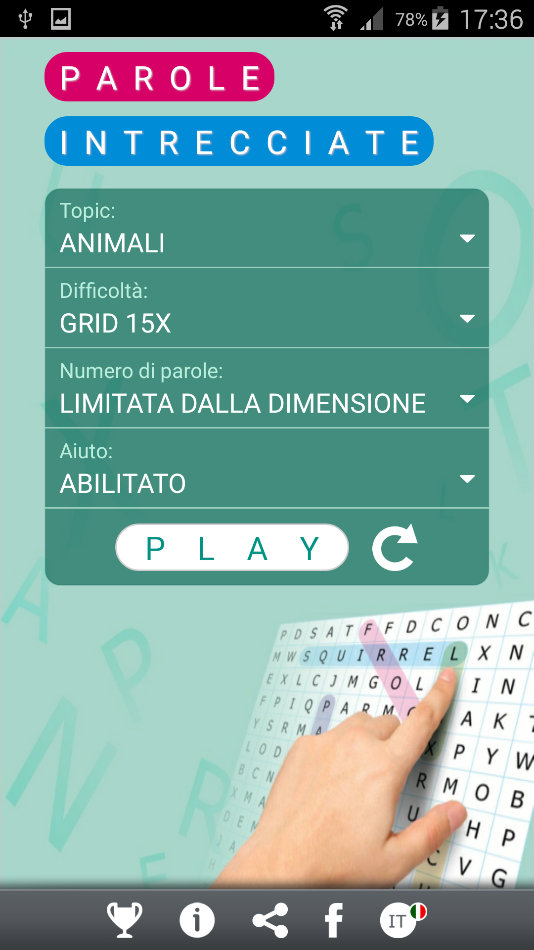Android application Word Search Free screenshort